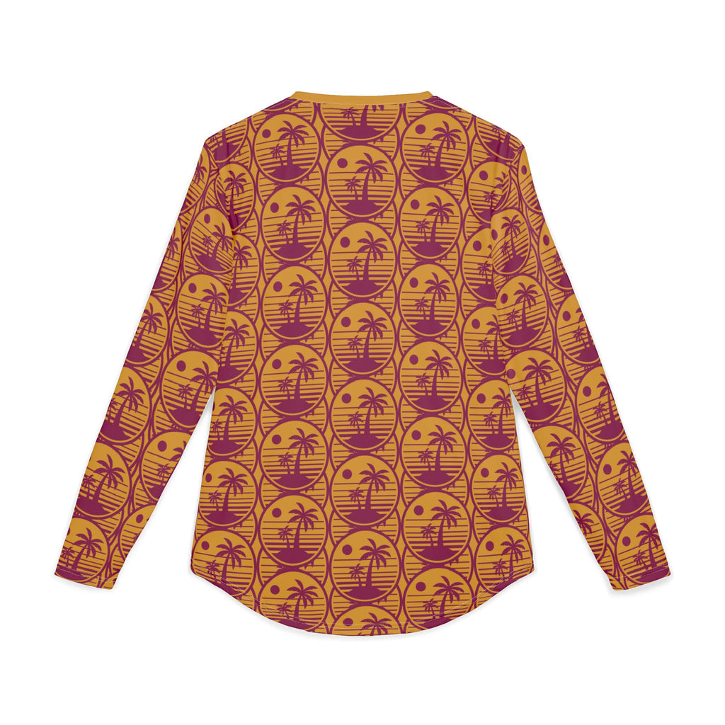 UV Protective Shirt UPF 50+ — Retro Sunset Palm Pattern