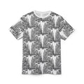 Cityscape Pattern Tee — Monochrome Architectural All-Over Print